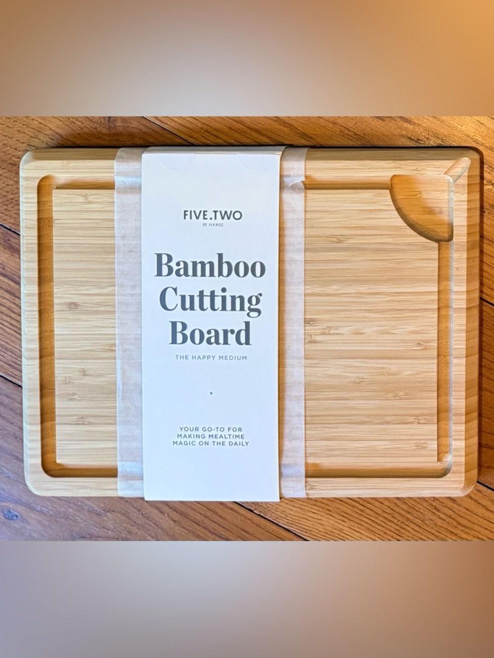 Bamboo Double-Sided Cutting Board, Neutral